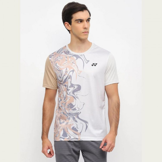 Yonex REPREVE Men's T-shirt [RM-S092-2967-ESST3-S] [LIGHT TAUPE]