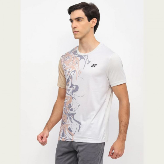 Yonex REPREVE Men's T-shirt [RM-S092-2967-ESST3-S] [LIGHT TAUPE]