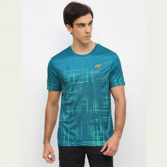 Yonex REPREVE Men's T-shirt [RM-S092-2968-ESST3-S] [TEAL GREEN]