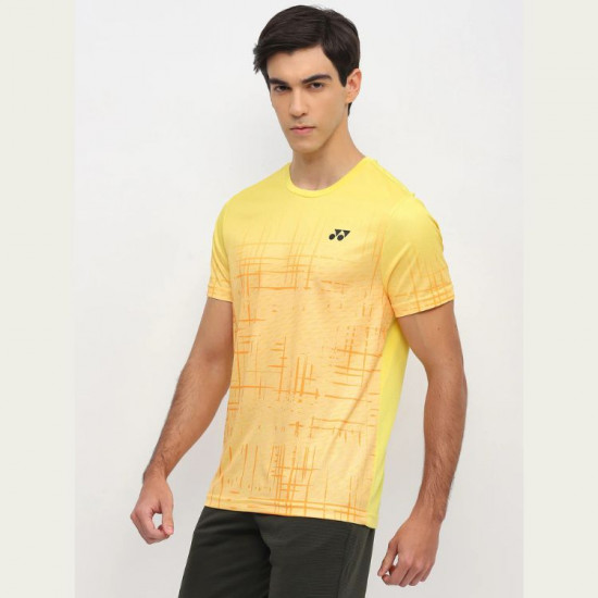 Yonex REPREVE Men's T-shirt [RM-S092-2968-ESST3-S] [LEMON ZEST]