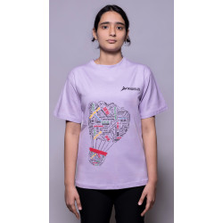 Anxsus Shuttle Badminton Cotton Tshirt (Purple)