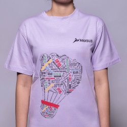 Anxsus Shuttle Badminton Cotton Tshirt (Purple) Anxsus Shuttle Badminton Cotton Tshirt (Purple)