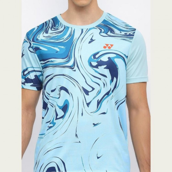 Yonex REPREVE Men's T-shirt [RM-S092-2966-ESST3-S] [LIGHT-BLUE]