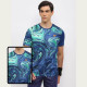 Yonex REPREVE Men's T-shirt [RM-S092-2966-ESST3-S] [NAVY-PEONY]