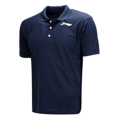 Lining Solid Polo T-shirt (Navy Blue)