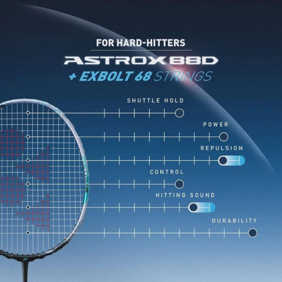 Yonex Astrox 88D Game (3rd Gen) Badminton Racket [Black/Silve] 4U G5