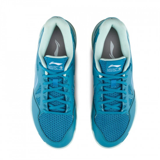 Li-Ning Halberd Strike Badminton Shoes (Blue Jade-Floating Green)