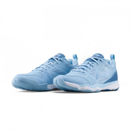 Li-Ning Ranger Force Non-Marking Badminton Shoes | Superior Grip & Cushioning (Pastel Blue/Tropic Storm Blue)