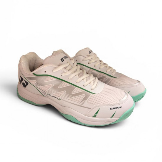 Yonex Voltrex 2 Badminton Shoes (White-Deep-Green)