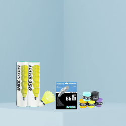 Yonex Mavis 350 (Green Cap) Shuttle Cock X (2pcs) | Yonex BG6 String | Yonex AC102 Super Grap (4pcs) Yonex Mavis 350 (Green Cap) Shuttle Cock X (2pcs) | Yonex BG6 String | Yonex AC102 Super Grap (4pcs)