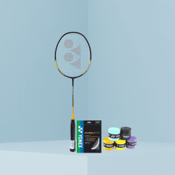 Yonex Nanoflare Speed 7 Badminton Racquet | Yonex Exbolt 68 Stringing | Yonex Super Graps (4pcs) Yonex Nanoflare Speed 7 Badminton Racquet | Yonex Exbolt 68 Stringing | Yonex Super Graps (4pcs)
